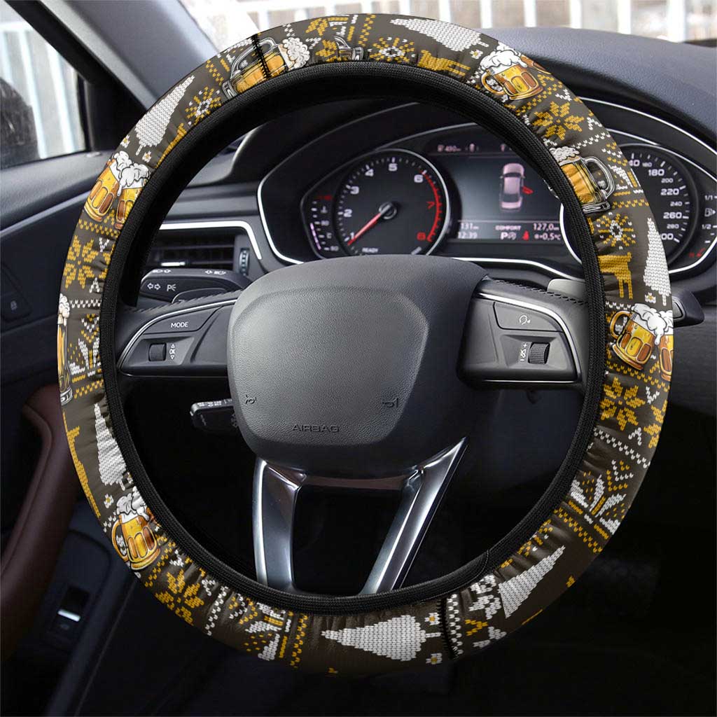 Spirit Beer Christmas Steering Wheel Cover Xmas Holiday Patterns - Wonder Print Shop