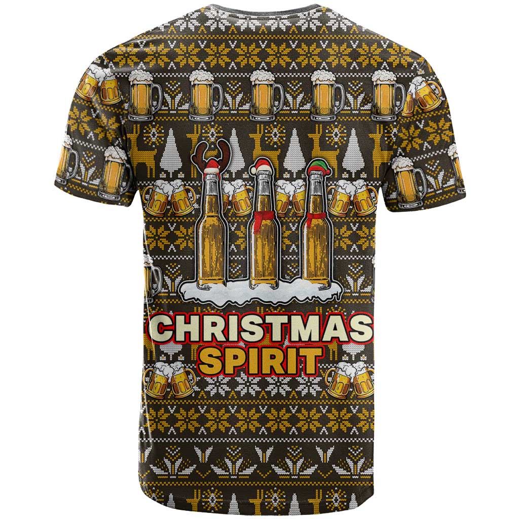 Spirit Beer Christmas T Shirt Xmas Holiday Patterns - Wonder Print Shop