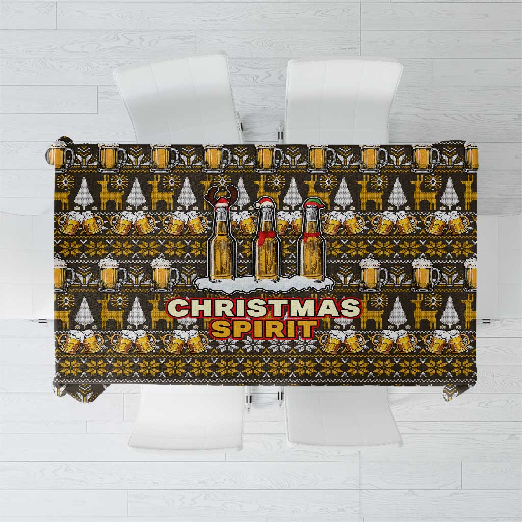 Spirit Beer Christmas Tablecloth Xmas Holiday Patterns - Wonder Print Shop
