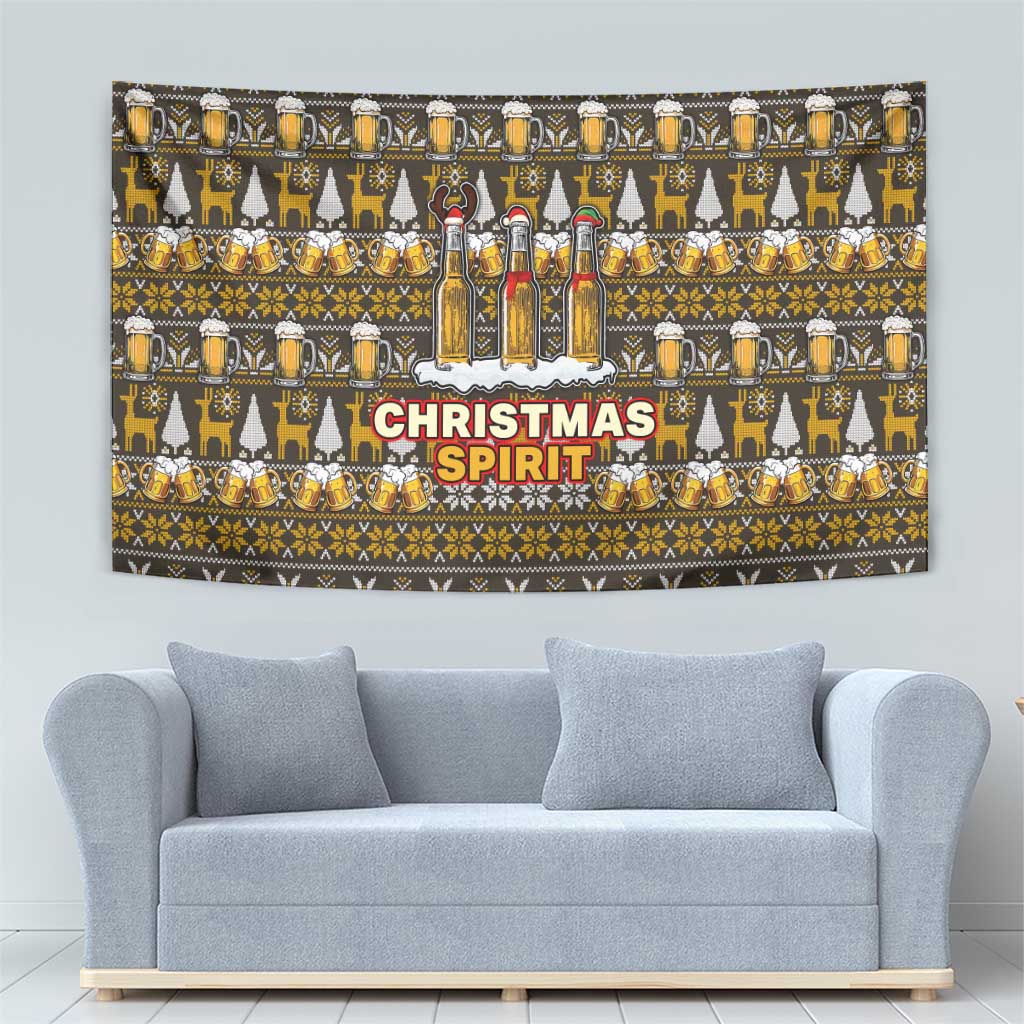 Spirit Beer Christmas Tapestry Xmas Holiday Patterns - Wonder Print Shop