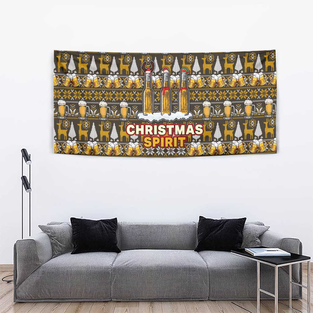 Spirit Beer Christmas Tapestry Xmas Holiday Patterns - Wonder Print Shop