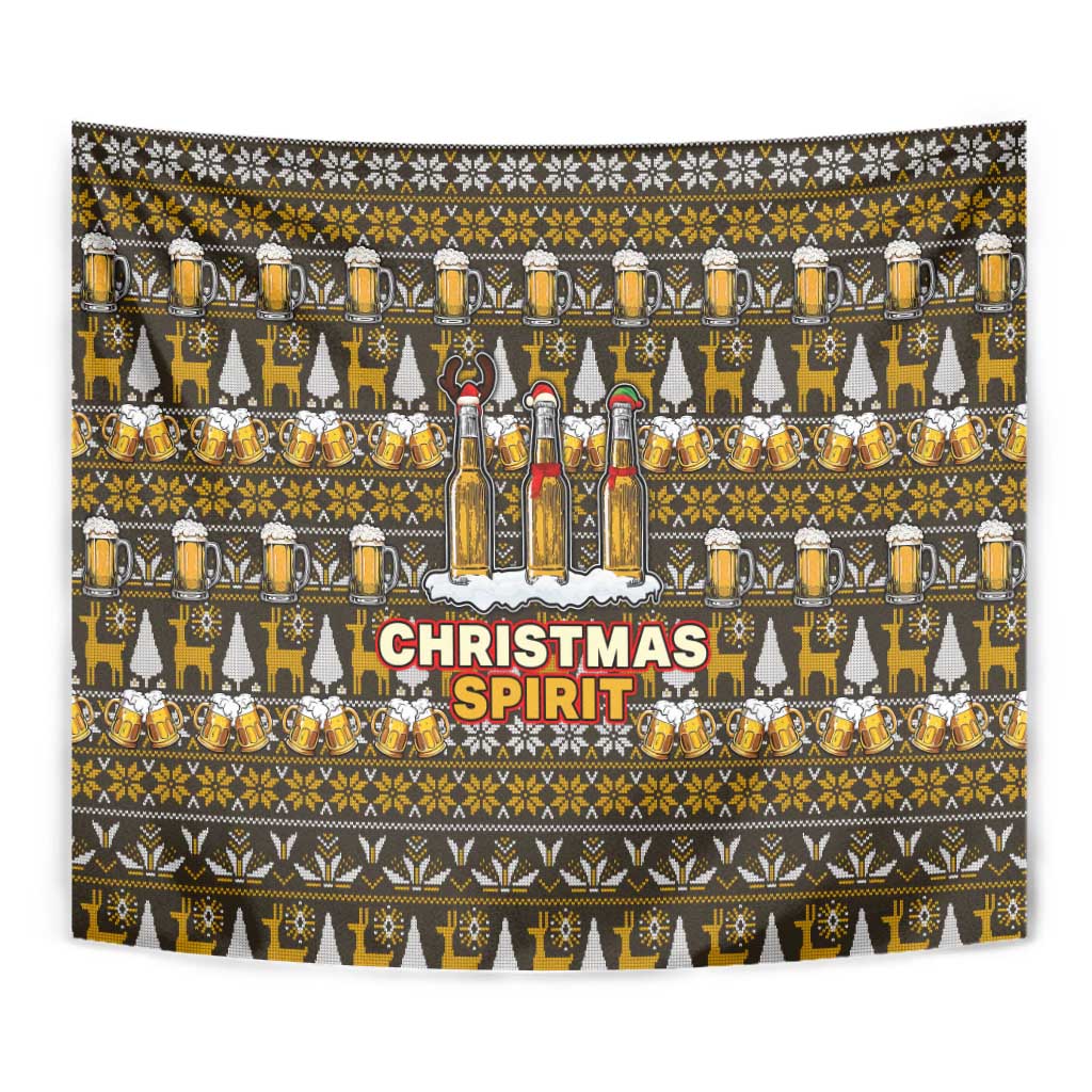 Spirit Beer Christmas Tapestry Xmas Holiday Patterns - Wonder Print Shop