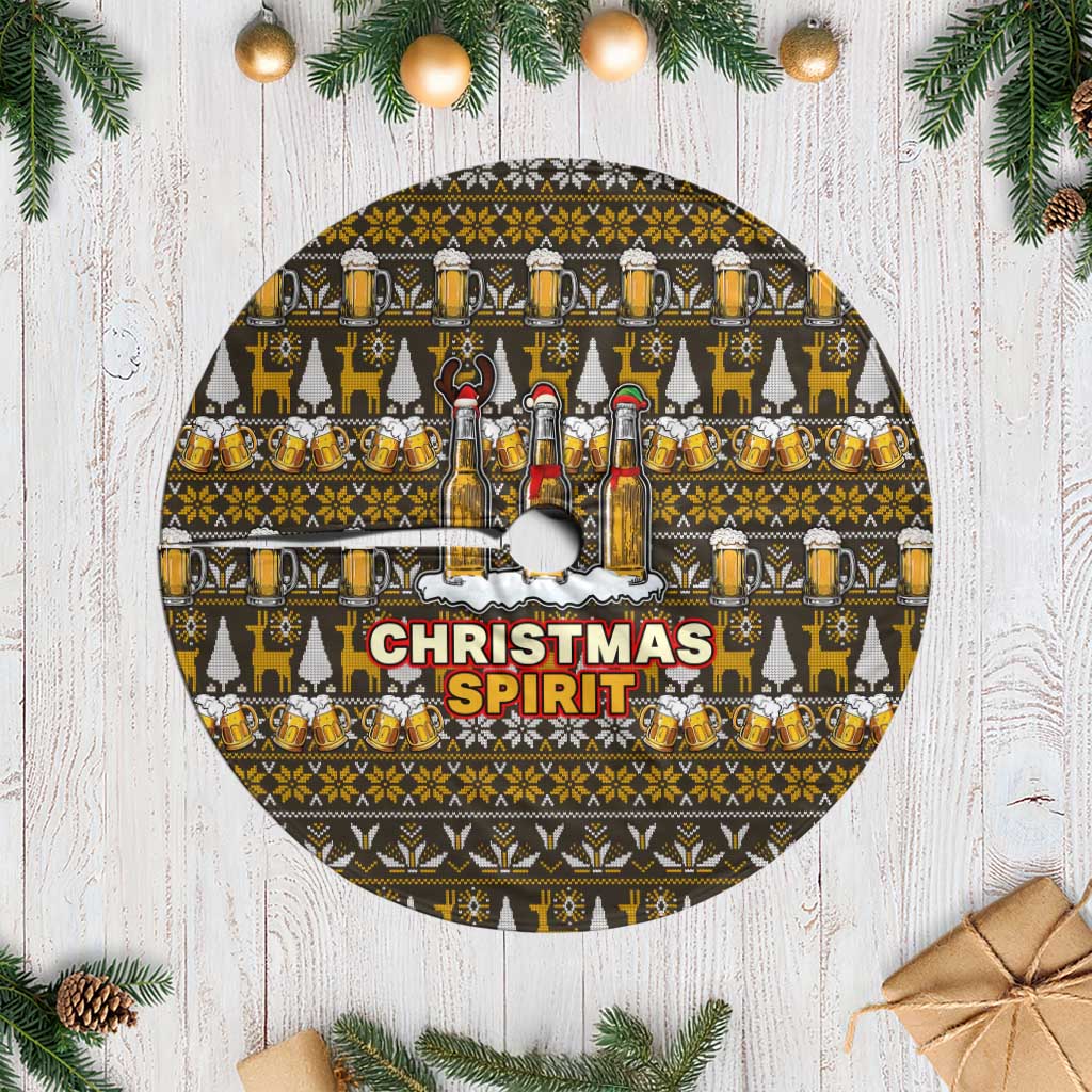 Spirit Beer Christmas Tree Skirt Xmas Holiday Patterns - Wonder Print Shop