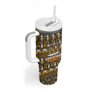 Spirit Beer Christmas Tumbler With Handle Xmas Holiday Patterns - Wonder Print Shop