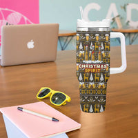 Spirit Beer Christmas Tumbler With Handle Xmas Holiday Patterns - Wonder Print Shop