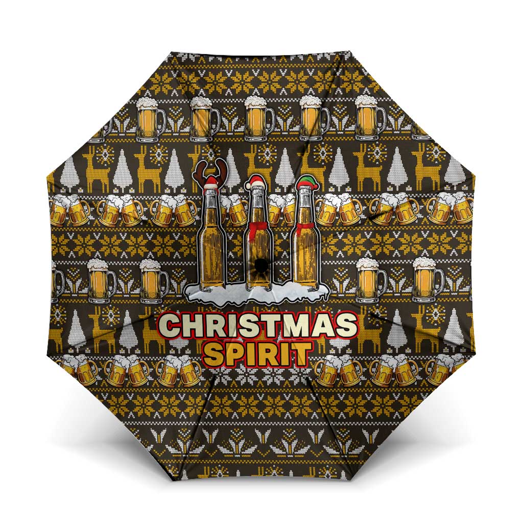 Spirit Beer Christmas Umbrella Xmas Holiday Patterns - Wonder Print Shop
