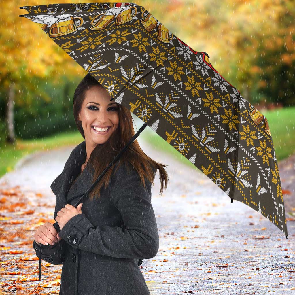 Spirit Beer Christmas Umbrella Xmas Holiday Patterns - Wonder Print Shop