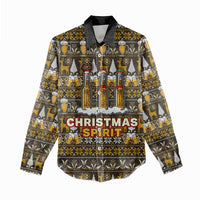 Spirit Beer Christmas Women Casual Shirt Xmas Holiday Patterns - Wonder Print Shop