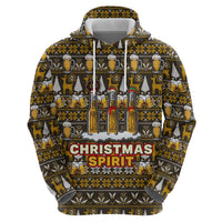 Spirit Beer Christmas Zip Hoodie Xmas Holiday Patterns - Wonder Print Shop