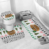 Jordan Christmas Bathroom Set with Petra Monastery Snow Christmas Trees and Candy Cane Pattern - Wonder Print Shop