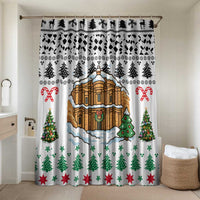 Jordan Christmas Bathroom Set with Petra Monastery Snow Christmas Trees and Candy Cane Pattern - Wonder Print Shop