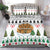 Jordan Christmas Bedding Set with Petra Monastery Snow Christmas Trees and Candy Cane Pattern - Wonder Print Shop