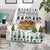 Jordan Christmas Blanket with Petra Monastery Snow Christmas Trees and Candy Cane Pattern - Wonder Print Shop