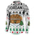 Jordan Christmas Button Sweatshirt with Petra Monastery Snow Christmas Trees and Candy Cane Pattern - Wonder Print Shop
