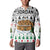 Jordan Christmas Button Sweatshirt with Petra Monastery Snow Christmas Trees and Candy Cane Pattern - Wonder Print Shop