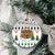 Jordan Christmas Ceramic Ornament with Petra Monastery Snow Christmas Trees and Candy Cane Pattern - Wonder Print Shop