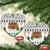 Jordan Christmas Ceramic Ornament with Petra Monastery Snow Christmas Trees and Candy Cane Pattern - Wonder Print Shop