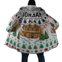 Jordan Christmas Cloak with Petra Monastery Snow Christmas Trees and Candy Cane Pattern - Wonder Print Shop