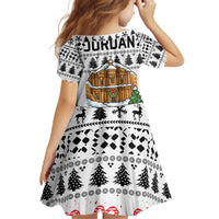 Jordan Christmas Family Matching Off The Shoulder Long Sleeve Dress and Hawaiian Shirt with Petra Monastery Snow Christmas Trees and Candy Cane Pattern - Wonder Print Shop