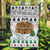 Jordan Christmas Garden Flag with Petra Monastery Snow Christmas Trees and Candy Cane Pattern - Wonder Print Shop
