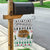 Jordan Christmas Garden Flag with Petra Monastery Snow Christmas Trees and Candy Cane Pattern - Wonder Print Shop