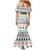 Jordan Christmas Mermaid Dress with Petra Monastery Snow Christmas Trees and Candy Cane Pattern - Wonder Print Shop