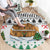 Jordan Christmas Round Carpet with Petra Monastery Snow Christmas Trees and Candy Cane Pattern - Wonder Print Shop