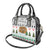 Jordan Christmas Shoulder Handbag with Petra Monastery Snow Christmas Trees and Candy Cane Pattern - Wonder Print Shop