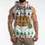 Jordan Christmas Sleeveless Hoodie with Petra Monastery Snow Christmas Trees and Candy Cane Pattern - Wonder Print Shop