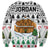 Jordan Christmas Sweatshirt with Petra Monastery Snow Christmas Trees and Candy Cane Pattern - Wonder Print Shop