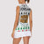 Jordan Christmas Women Sleeveless Polo Shirt with Petra Monastery Snow Christmas Trees and Candy Cane Pattern - Wonder Print Shop