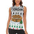 Jordan Christmas Women Sleeveless Polo Shirt with Petra Monastery Snow Christmas Trees and Candy Cane Pattern - Wonder Print Shop