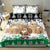 Jordan Christmas Bedding Set with Santa Snow Village Green and Black Snowflake Tree Pattern - Wonder Print Shop