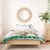 Jordan Christmas Bedding Set with Santa Snow Village Green and Black Snowflake Tree Pattern - Wonder Print Shop