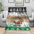 Jordan Christmas Blanket with Santa Snow Village Green and Black Snowflake Tree Pattern - Wonder Print Shop