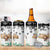 Jordan Christmas 4 in 1 Can Cooler Tumbler with Santa Snow Village Green and Black Snowflake Tree Pattern - Wonder Print Shop