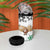 Jordan Christmas 4 in 1 Can Cooler Tumbler with Santa Snow Village Green and Black Snowflake Tree Pattern - Wonder Print Shop