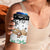Jordan Christmas 4 in 1 Can Cooler Tumbler with Santa Snow Village Green and Black Snowflake Tree Pattern - Wonder Print Shop