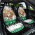 Jordan Christmas Car Seat Cover with Santa Snow Village Green and Black Snowflake Tree Pattern - Wonder Print Shop