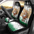 Jordan Christmas Car Seat Cover with Santa Snow Village Green and Black Snowflake Tree Pattern - Wonder Print Shop