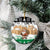 Jordan Christmas Ceramic Ornament with Santa Snow Village Green and Black Snowflake Tree Pattern - Wonder Print Shop