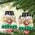 Jordan Christmas Ceramic Ornament with Santa Snow Village Green and Black Snowflake Tree Pattern - Wonder Print Shop