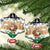 Jordan Christmas Ceramic Ornament with Santa Snow Village Green and Black Snowflake Tree Pattern - Wonder Print Shop