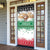 Jordan Christmas Door Cover with Santa Snow Village Green and Black Snowflake Tree Pattern - Wonder Print Shop