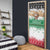 Jordan Christmas Door Cover with Santa Snow Village Green and Black Snowflake Tree Pattern - Wonder Print Shop