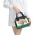 Jordan Christmas Shoulder Handbag with Santa Snow Village Green and Black Snowflake Tree Pattern - Wonder Print Shop