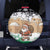 Jordan Christmas Spare Tire Cover with Santa Snow Village Green and Black Snowflake Tree Pattern - Wonder Print Shop
