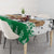 Jordan Christmas Tablecloth with Santa Snow Village Green and Black Snowflake Tree Pattern - Wonder Print Shop