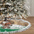 Jordan Christmas Tree Skirt with Santa Snow Village Green and Black Snowflake Tree Pattern - Wonder Print Shop