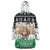 Jordan Christmas Wearable Blanket Hoodie with Santa Snow Village Green and Black Snowflake Tree Pattern - Wonder Print Shop